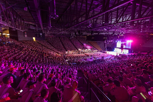 Arrowmen filled the arena for the shows at NOAC.